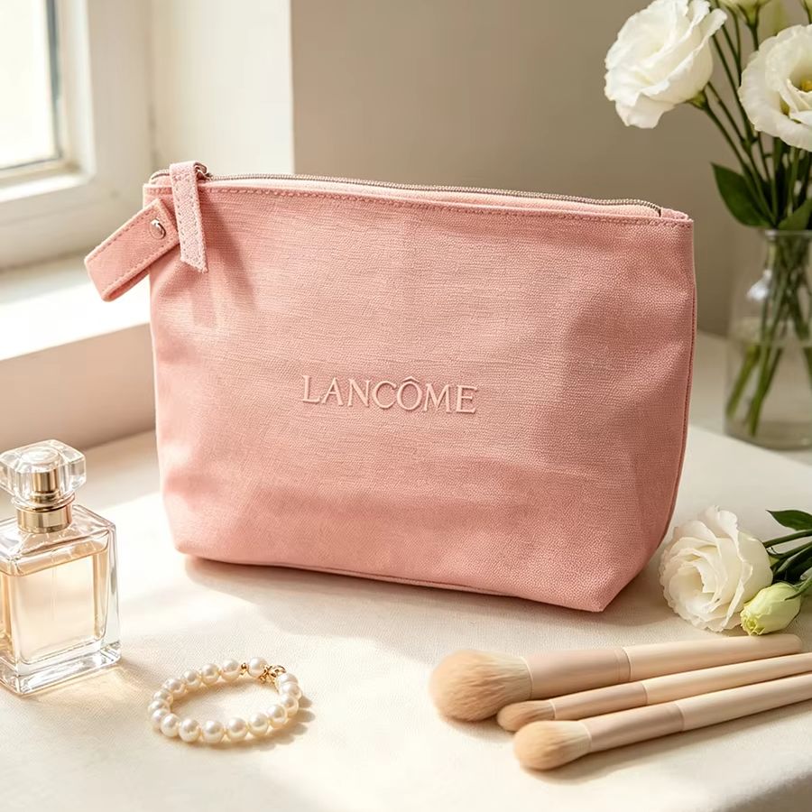 Lancome Grey Pink Canvas Embro - Luxury Skincare Samples review and price
