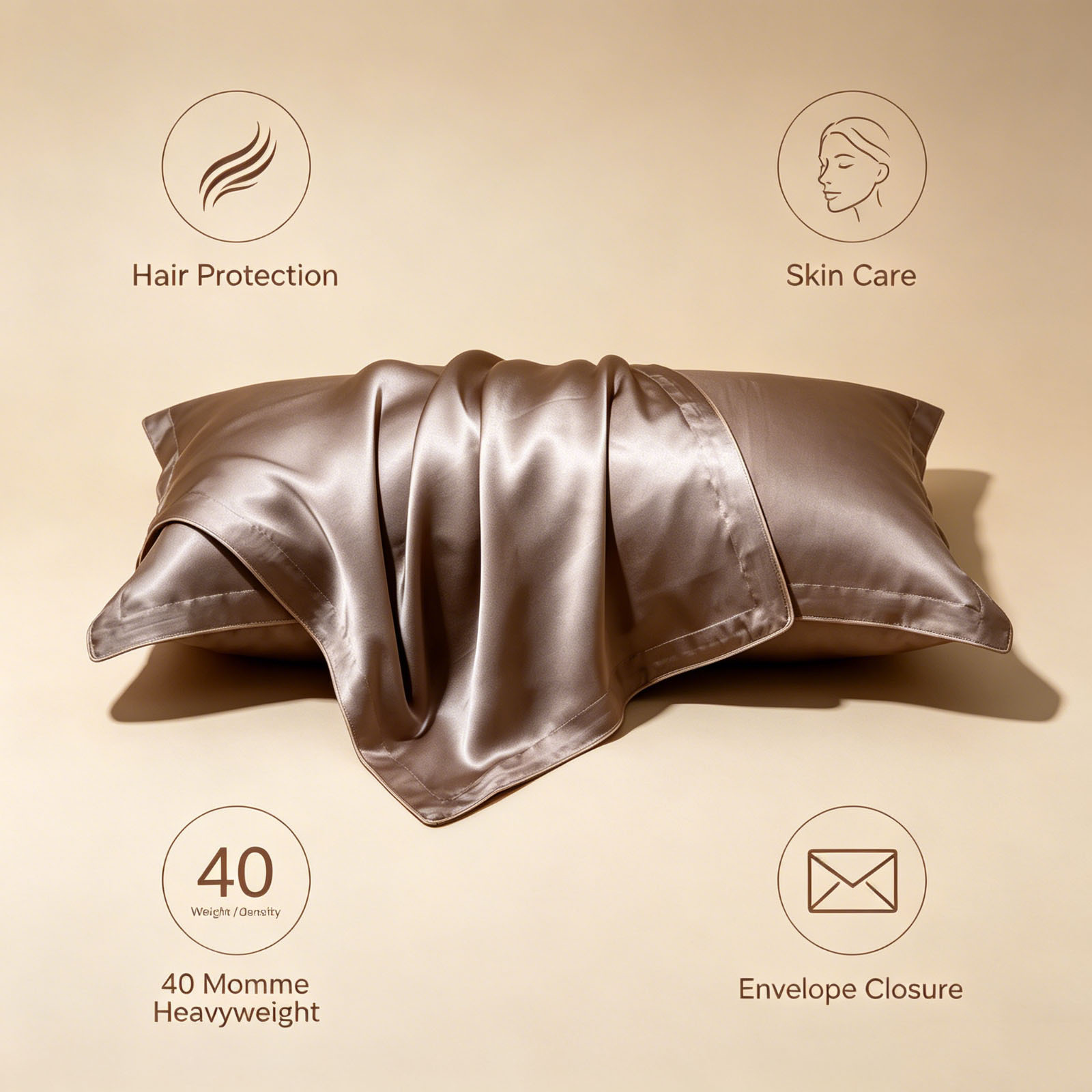 2 Pcs Silk Pillowcase Queen Si - Luxury Skincare Sets review and price