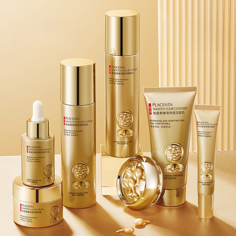 Placenta Skin Care Seven-Piece - Luxury Skincare Kit review and price