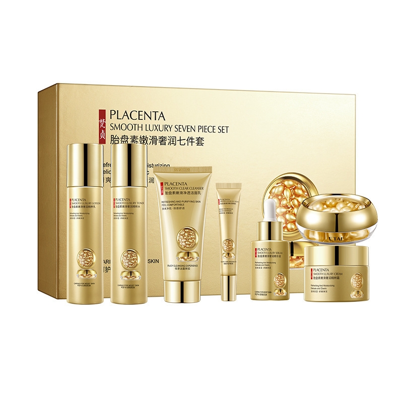 Placenta Skin Care Seven-Piece - Luxury Skincare Kit review and price
