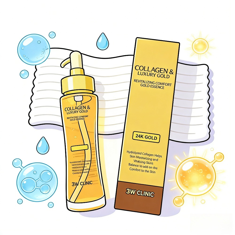 3WCLINIC Collagen & Luxury Gol - Luxury Skincare Korea review and price