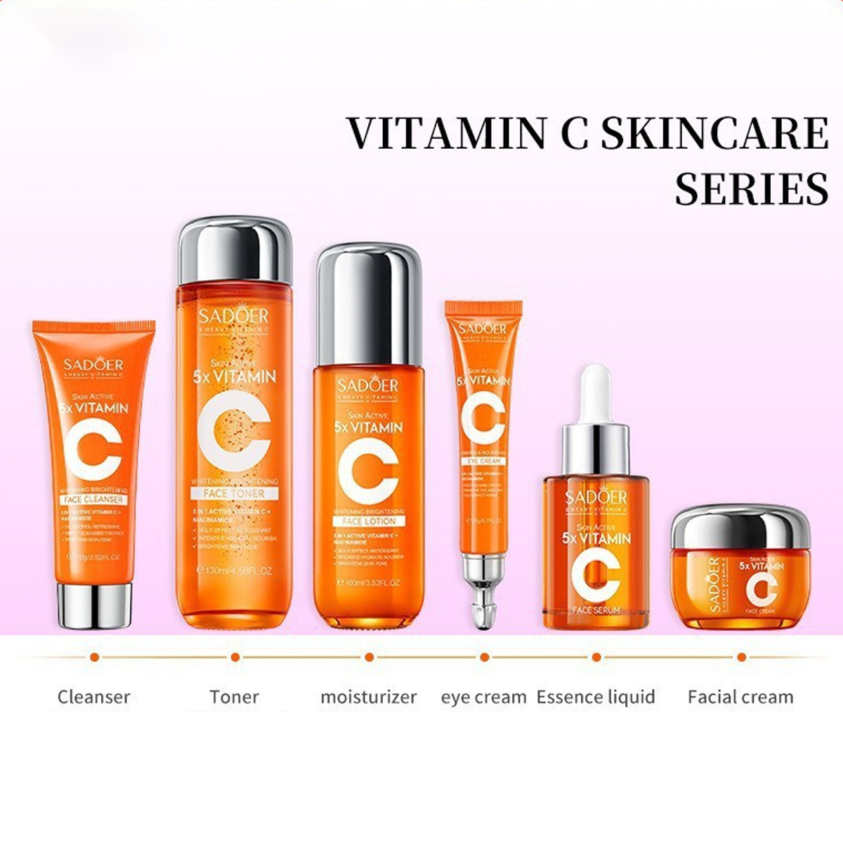 Vitamin C Skincare 6-Piece Gif - Luxury Skincare Kit review and price